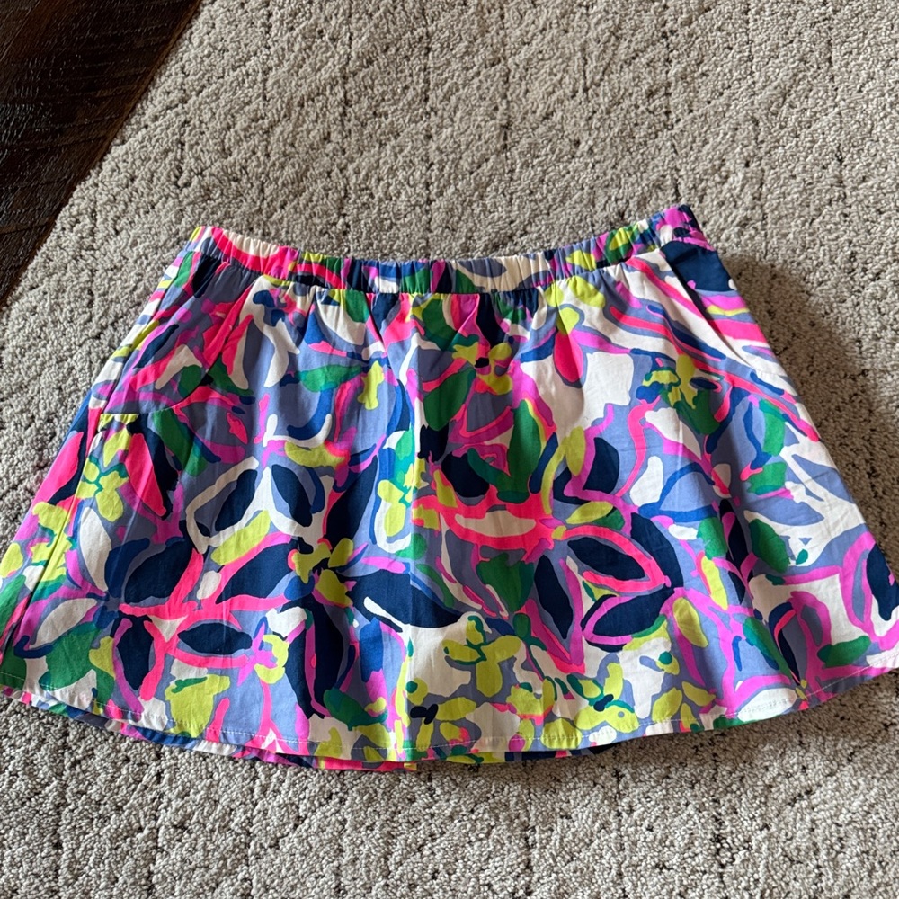 Lilly Pulitzer Pink and Blue Floral Skort